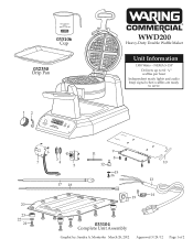 Waring WWD200 Parts List and Exploded Diagram