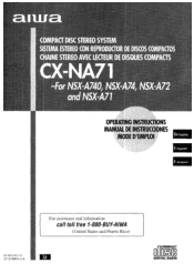 AIWA CX-NA71 Operating Instructions