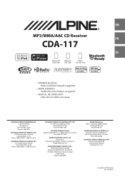 Alpine CDA-117 Owner's Manual (french)