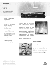 Behringer X-USB Product Information Document