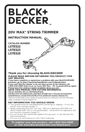 Black & Decker LSTE522 Instruction Manual