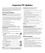 HP Pavilion d1000 Important PC Updates