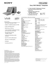 Sony PCV-LX700 Marketing Specifications
