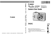 Canon SD100 PowerShot SD100 / DIGITAL IXUS II Camera User Guide