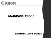 Canon MultiPASS C3000 User guide for the MPC3000.