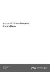 Dell Vostro 3030 Small Desktop Owners Manual