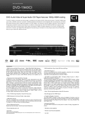 Denon DVD 1940CI Literature/Product Sheet