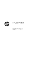 HP Latex 115 Legal information