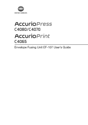 Konica Minolta AccurioPress C4070 EF-107 User Guide