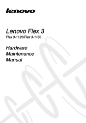 Lenovo Flex 3-1120 Laptop Hardware Maintenance Manual - Lenovo Flex 3-1120