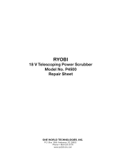 Ryobi P4500 Parts Diagram