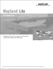 Magellan MapSend BlueNav CD Quick Reference Guide