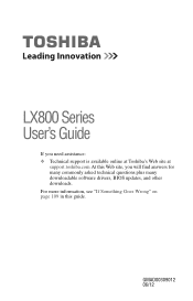 Toshiba LX830-BT2N22 User Guide
