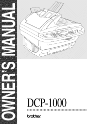 Brother International DCP1000 Users Manual - English