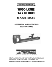 Harbor Freight Tools 38515 User Manual