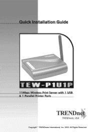 TRENDnet TEW-P1U1P Quick Installation Guide