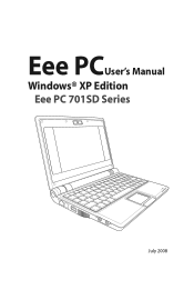 Asus Eee PC 701SD XP User Manual