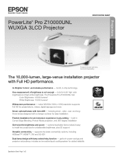 Epson Z10000UNL Product Specifications