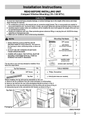 Frigidaire FRA122CT1 Installation Instructions (All Languages)