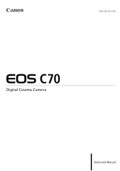 Canon EOS C70 Instruction Manual
