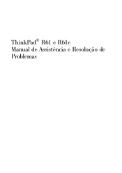 Lenovo ThinkPad R61e (Portuguese) Service and Troubleshooting Guide