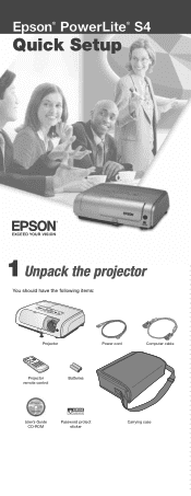 Epson 3LCD - PowerLite S4 Projector Manual