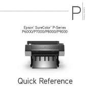 Epson SureColor P8000 Designer Edition Quick Reference
