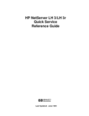 HP LC2000r HP Netserver LH 3 and LH 3r Quick Service Guide