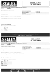 Sealey SPI1224S Declaration of Conformity