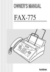 Brother International Fax 775 Users Manual - English