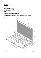 Dell Latitude E4300 Setup and Features Information Tech Sheet