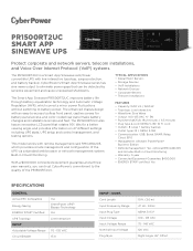 CyberPower PR1500RT2UC Datasheet