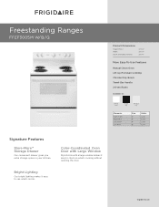Frigidaire FFEF3005MW Product Specifications Sheet