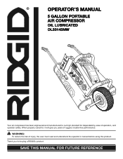Ridgid OL50145MWD Operation Manual