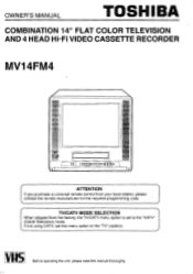 Toshiba MV14FM4 Owners Manual