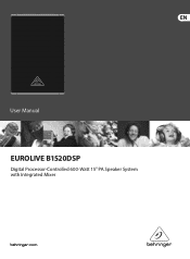 Behringer EUROLIVE B1520DSP Manual