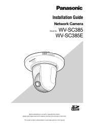 Panasonic WVSC385 WVSC385 User Guide