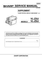 Sharp VL-Z3U Service Manual