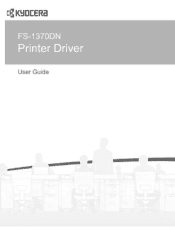 Kyocera ECOSYS FS-1370DN FS-1370DN Printer Driver User Guide Rev-12.8