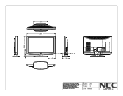 NEC E321 E321 : with stand mechanical drawing