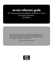 HP dx2000 HP Compaq Business Desktop dx2000 Series Personal Computers Service Reference Guide, 2ndEdition