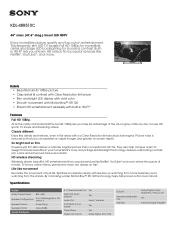 Sony KDL-48R510C Marketing Specifications