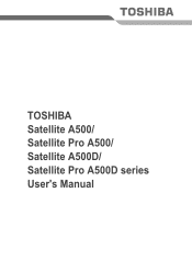 Toshiba Satellite A500 PSAR3C-02E008 Users Manual Canada; English