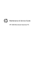 HP 303B Maintenance & Service Guide: HP 303B Microtower Business PC