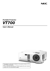 NEC VT700 VT700 UM