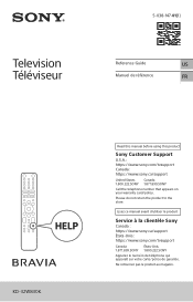 Sony KD-32W830K Reference Guide 1
