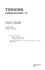 Toshiba Excite AT205-SP0101L User Guide 1