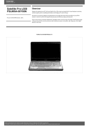 Toshiba Satellite Pro L550 PSLW9A Detailed Specs for Satellite Pro L550 PSLW9A-00Y00N AU/NZ; English