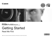Canon PIXMA Pro9000 Mark II Getting Started