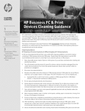 HP PageWide Managed P75050 PCs and Printers - Cleaning Guidance for Products